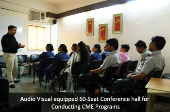Audio Visual equipped 60-Seat Conference hall for Conducting CME 