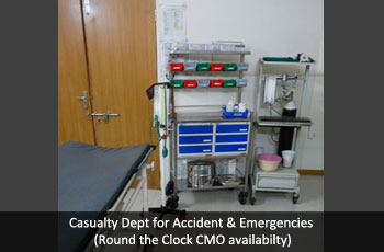 Casualty Dept for Accident & Emergencies (Round the Clock