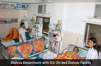 Dialysis Department with ICU On bed Dialysis Facility